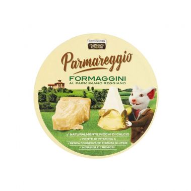 Sūris lydytas Formaggini iš Parmigiano Reggiano, trikampis, 12*140g, Parmareggio