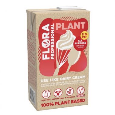 Grietinėlė augalinė, rieb. 31%, 8*1L, Flora Professional