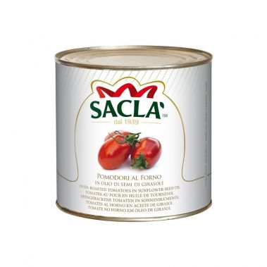 Pomidorai, kepti krosnyje, aliejuje, 6*2400g (gr.k. 1512g), Sacla