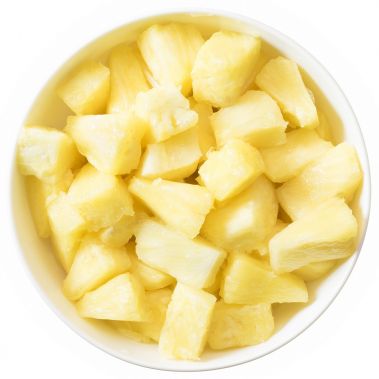 Ananasai, pjaust. kubeliais, 10x12mm, šald., IQF, 4*2.5kg