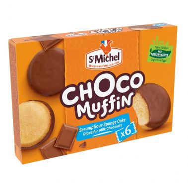 Sausainiai biskvitiniai Choco Muffin šokolade, IWP, 9*180g, St Michel