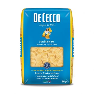 Pasta Farfalle 93, 24*500g, DeCecco