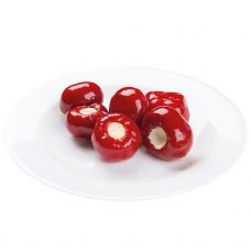Paprika Cherry raudona, įdaryta sūriu, 4*2.3kg (gr.k. 1.4kg), Peperados