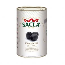 Alyvuogės juodos b/k, Hojiblanca, sūryme, 380/440, 3*4.1kg (gr.k. 2kg), Sacla